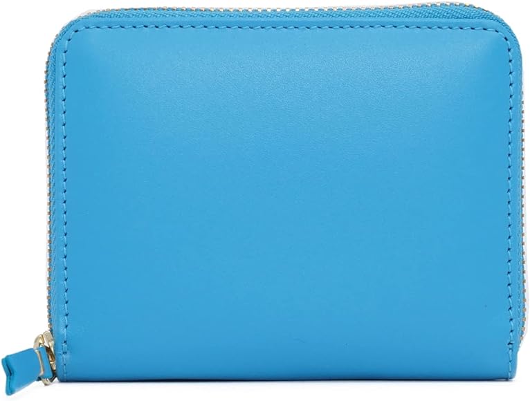 Comme des Garcons Wallet Classic Line Card Zip Closure Blue Opia