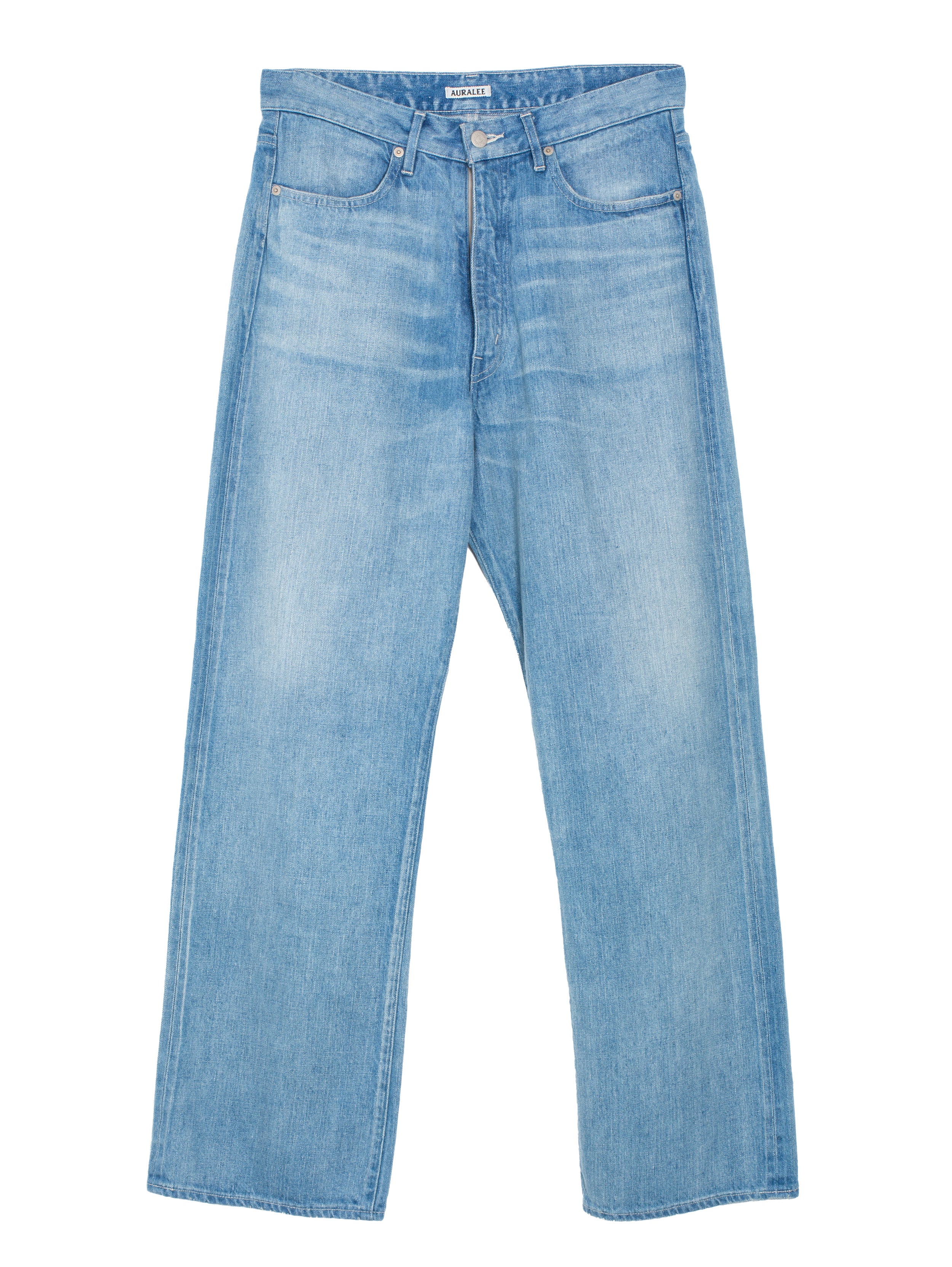 【希少】 AURALEE SELVEDGE LIGHT DENIM PANTS Auralee Selvedge Faded Light Denim Wide Pants Light Indigo