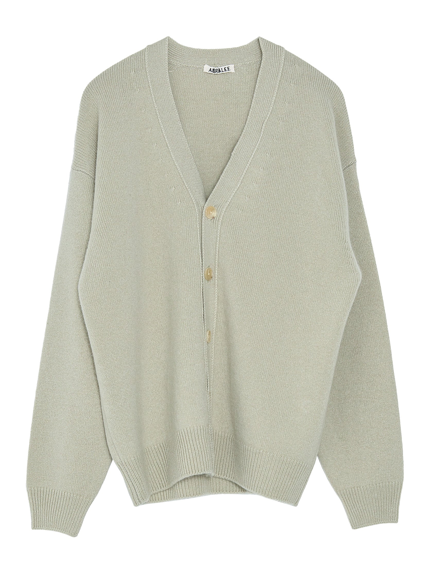 Auralee Women's Baby Cashmere Knit Cardigan Top Light Khaki