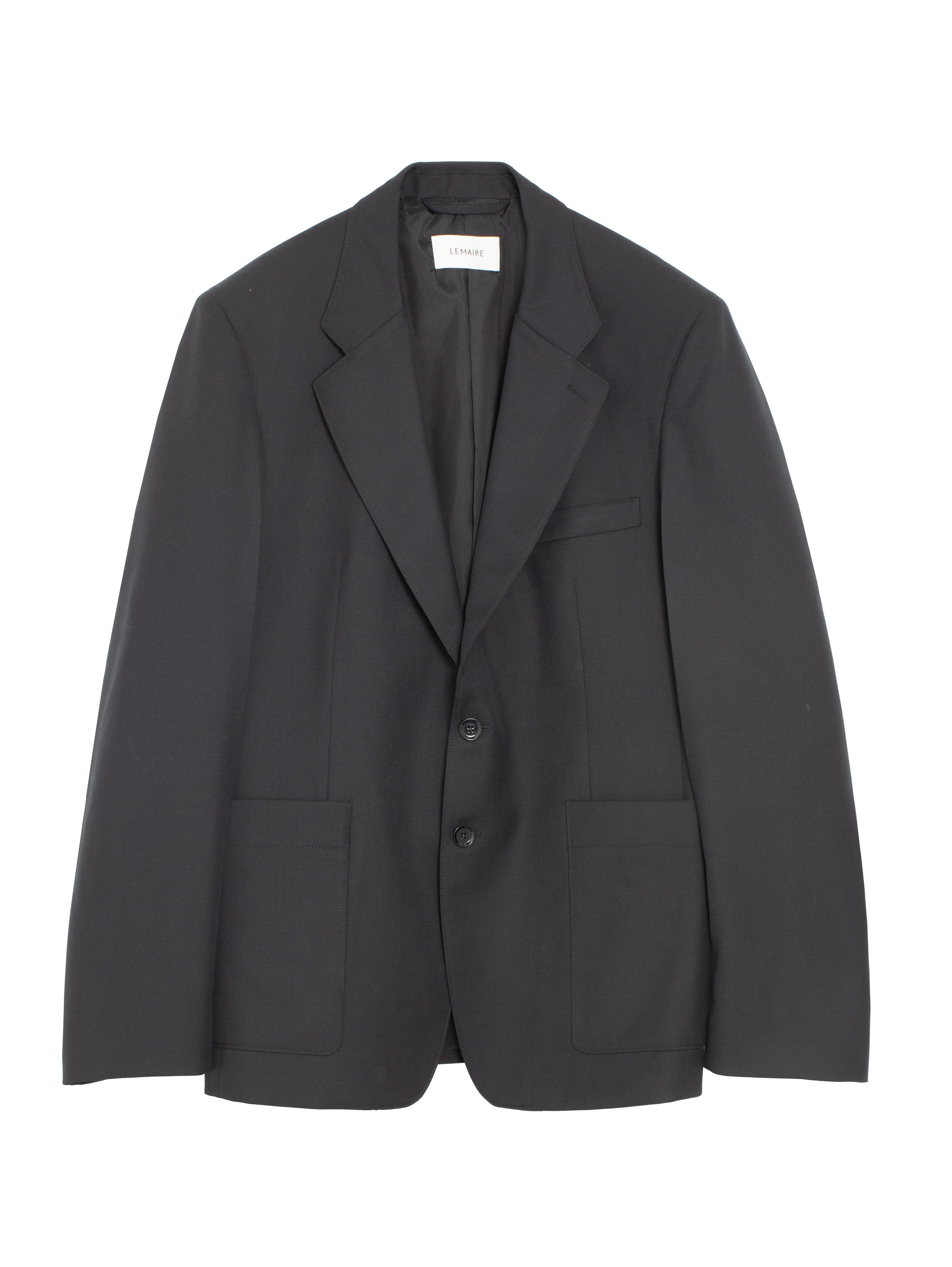Lemaire Tailored Single Breasted Jacket Marine Melange – Opia