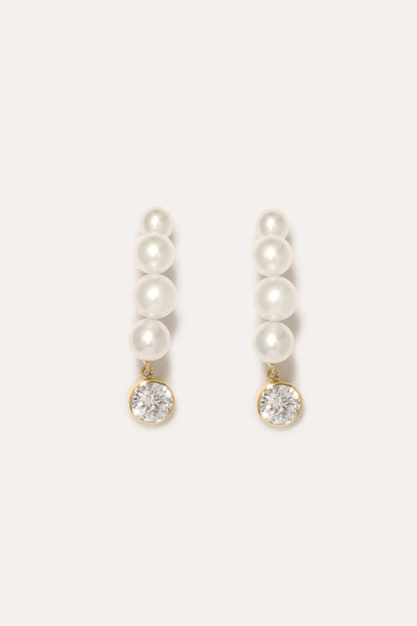 Crumbs Earring With Freshwater Pearls And Zirconia