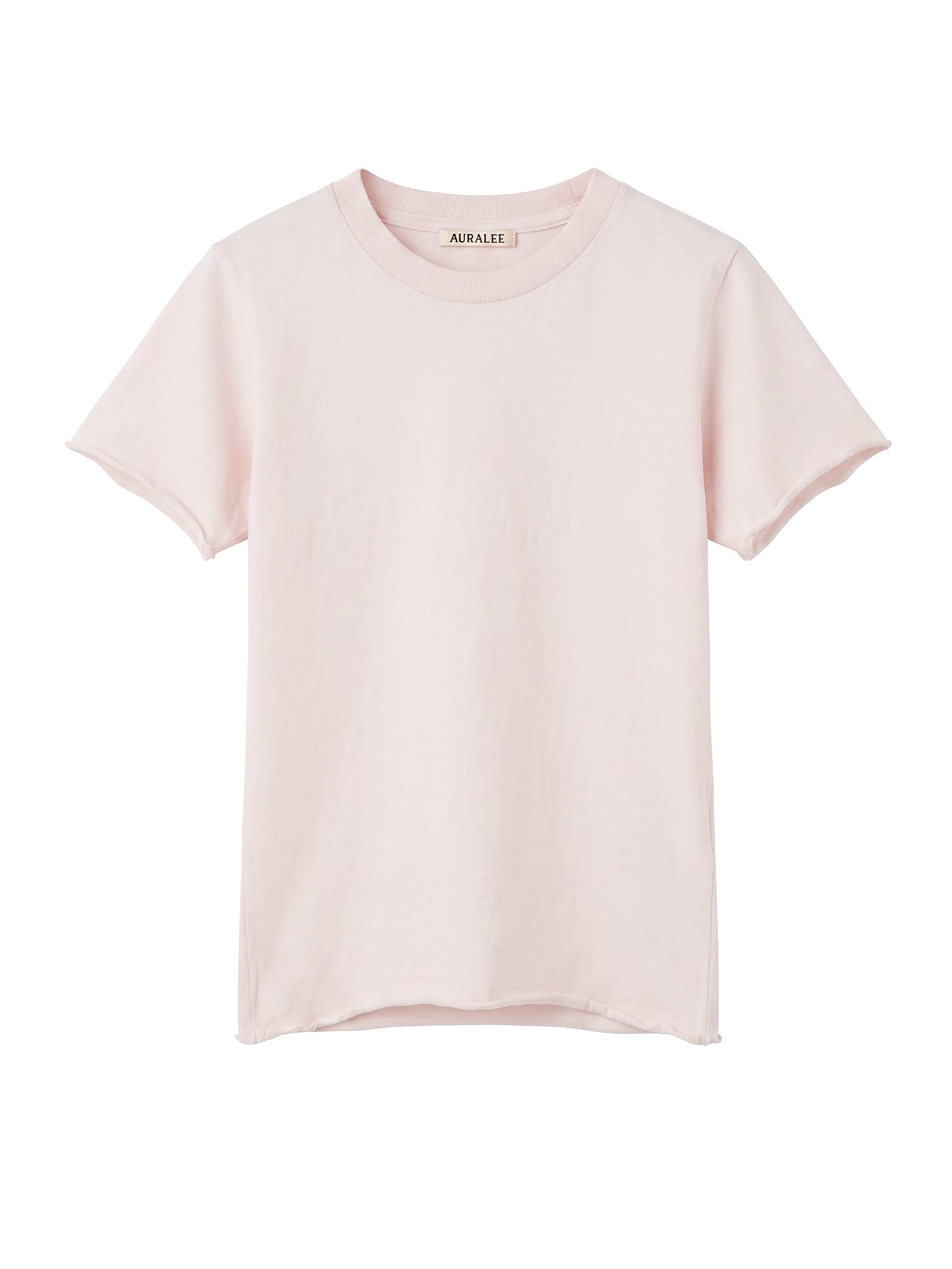 Auralee Women's Brushed Organic Cotton Jersey Tee Pale Pink – Opia