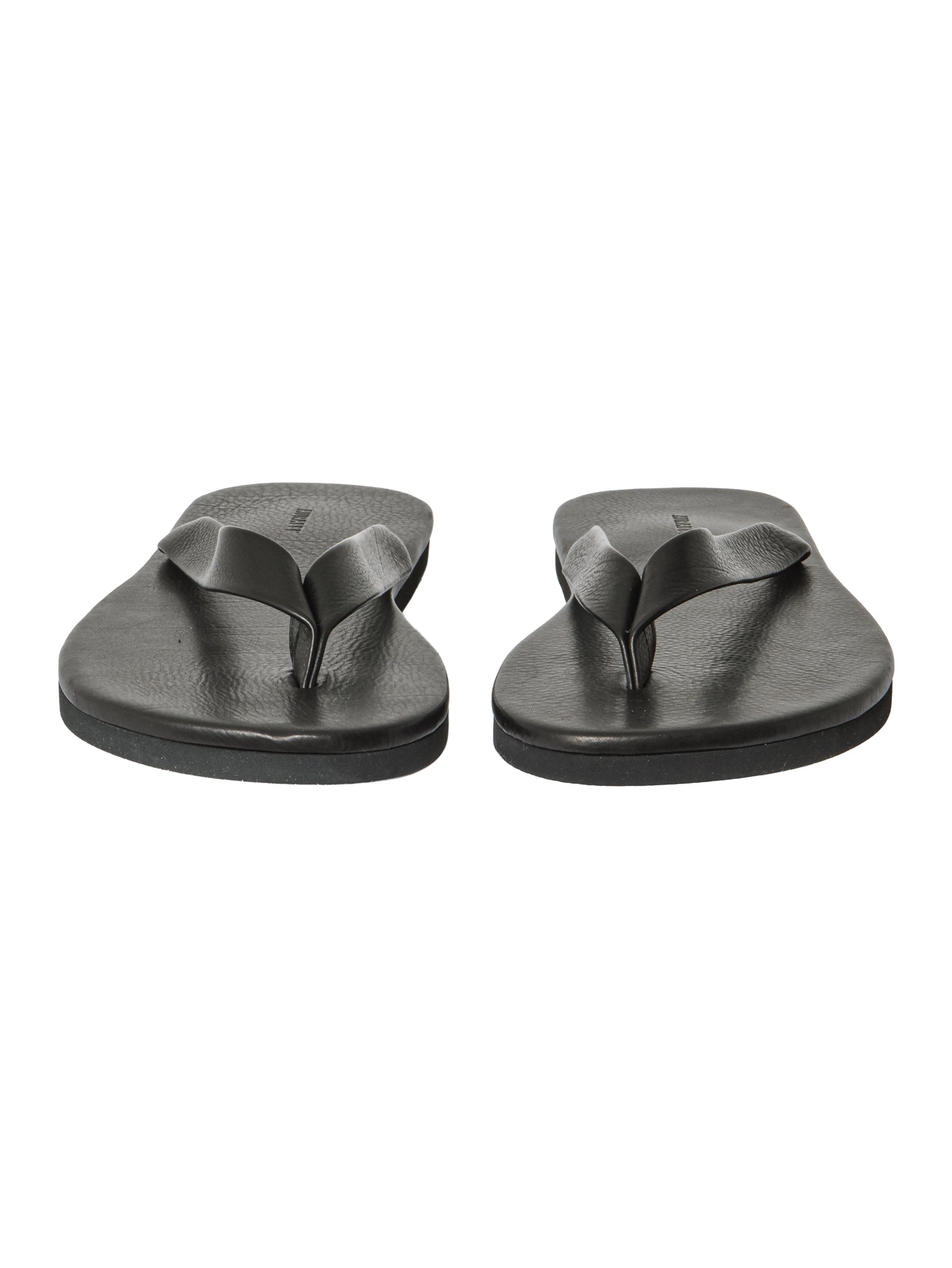 Auralee Women's Soft Leather Flip Flops Black – Opia