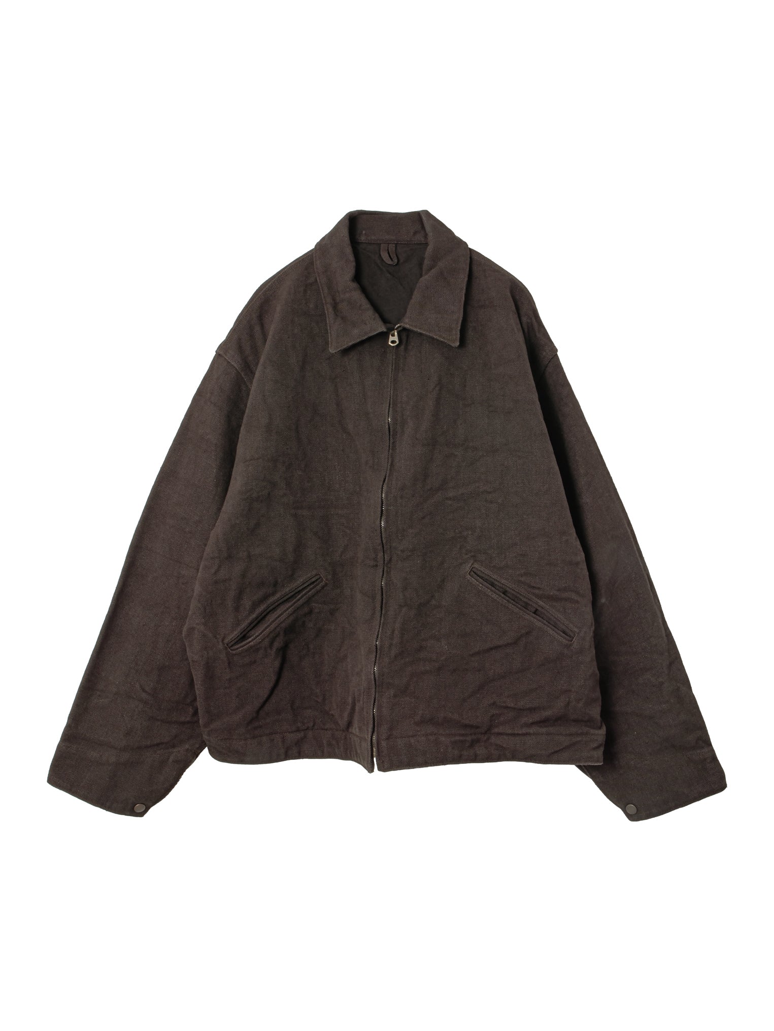 Comoli Hemp Duck Zip Short Jacket Brown – Opia