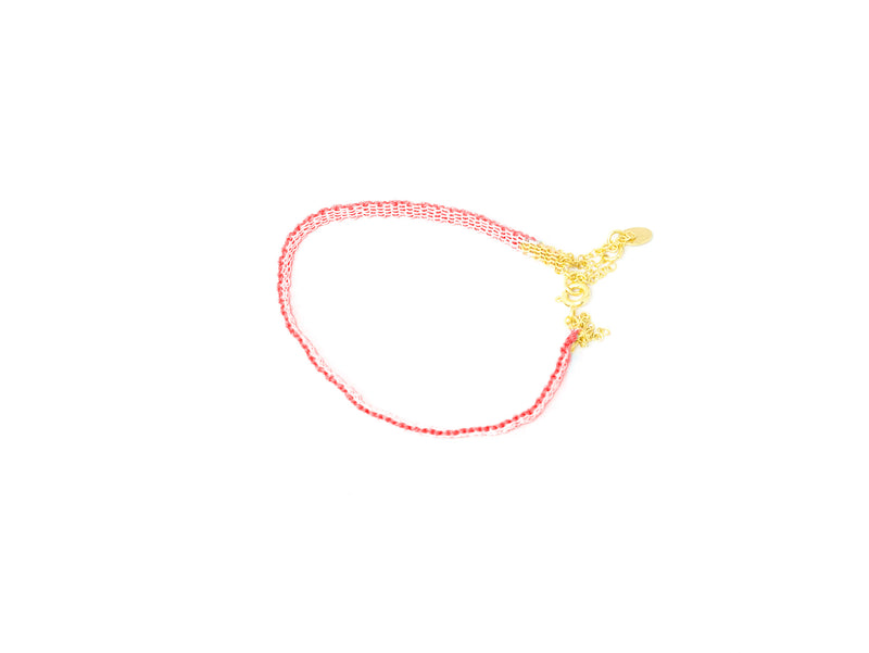 Silver Gold Plated Rose - Red - Green Bracelet