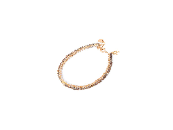 Rose Gold And Raw Brown Diamonds Bracelet
