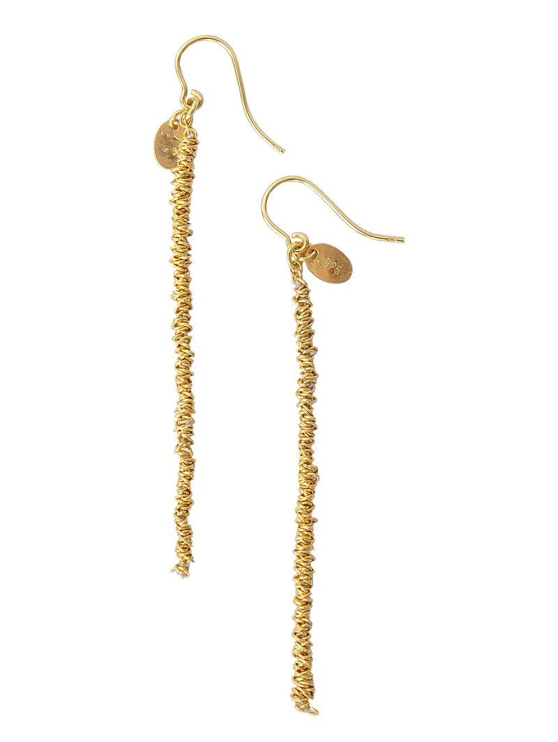 Gathered Gold Earrings