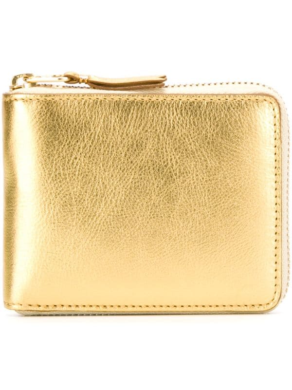 CDG Gold Line Zip Around Wallet Gold