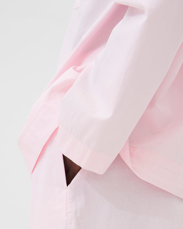 Cotton Poplin Pyjamas Shirt Soft Pink