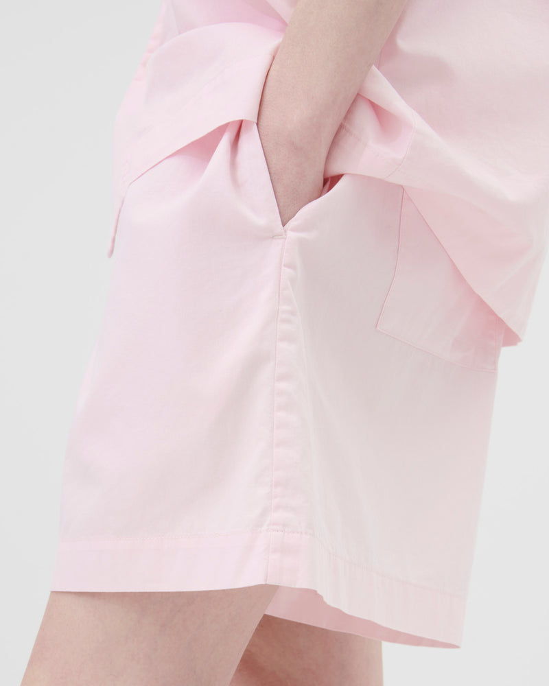 Cotton Poplin Pyjamas Shorts Soft Pink