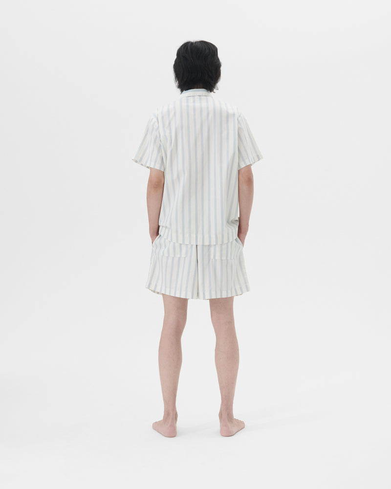 Cotton Poplin Pyjamas Shorts Needle Stripes