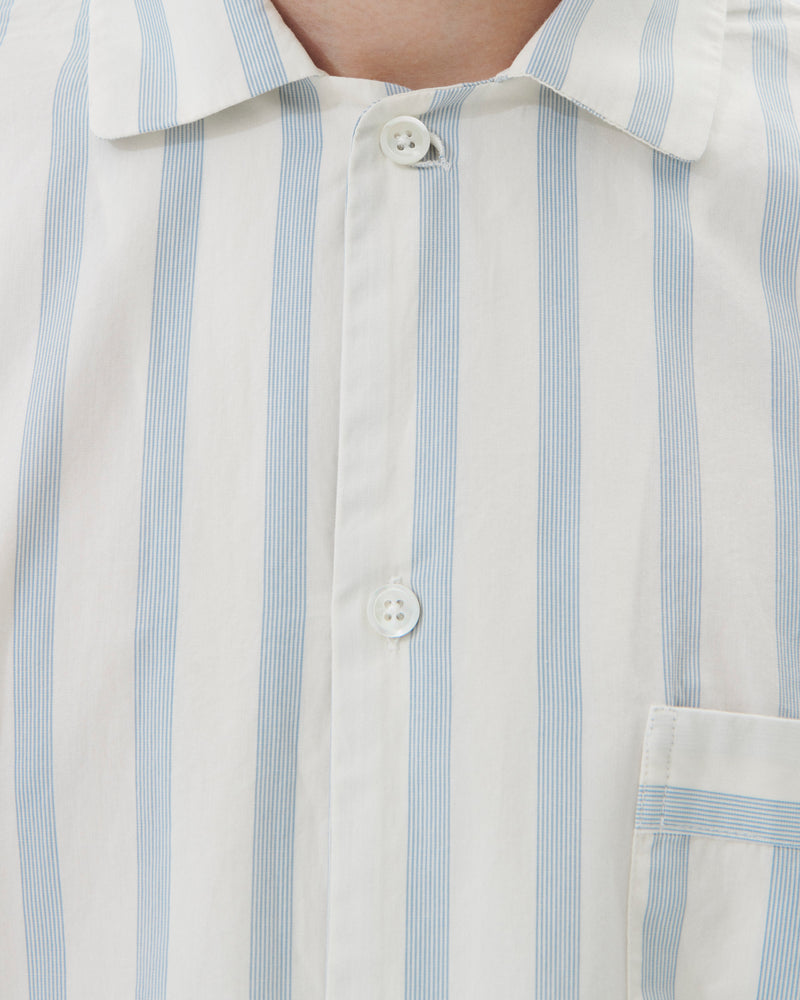 Cotton Poplin Pyjamas Shirt Needle Stripes