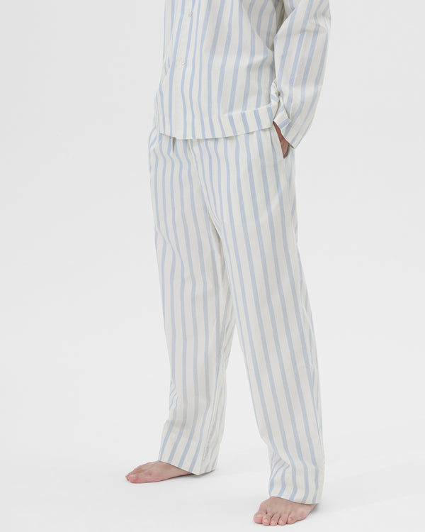 Cotton Poplin Pyjamas Pants Needle Stripes