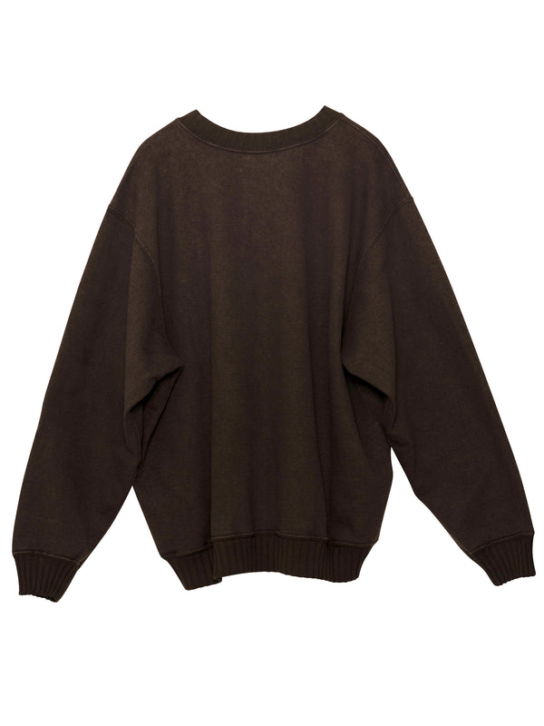Crewneck Sweatshirt Organic Cotton Hemp Fleece Slate Brown