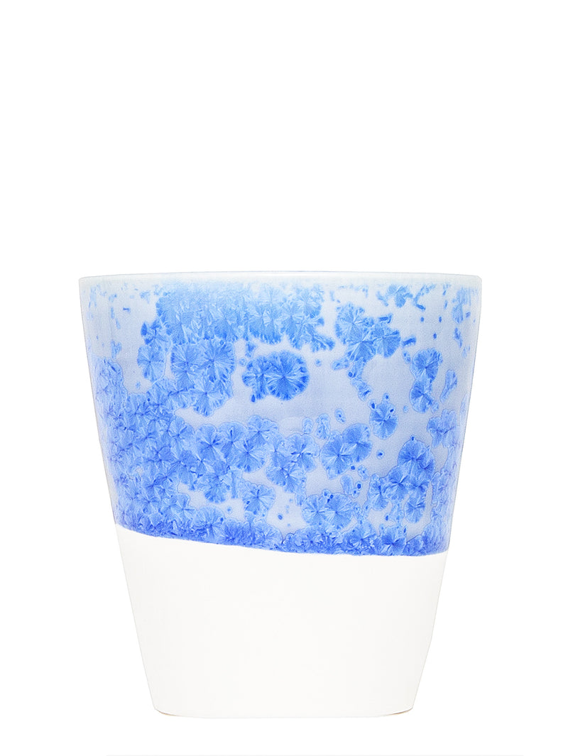 Porcelain Coffe Cup Blue Sparkle