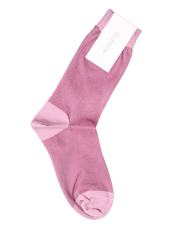 Lurex Sheer Socks Pink