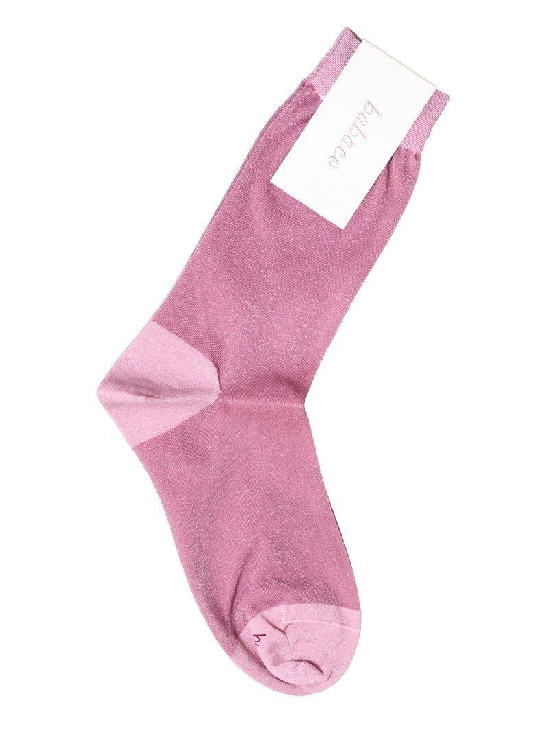 Lurex Sheer Socks Pink