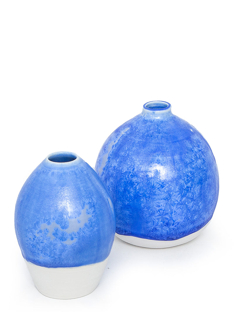 Porcelain Vase Blue Sparkle