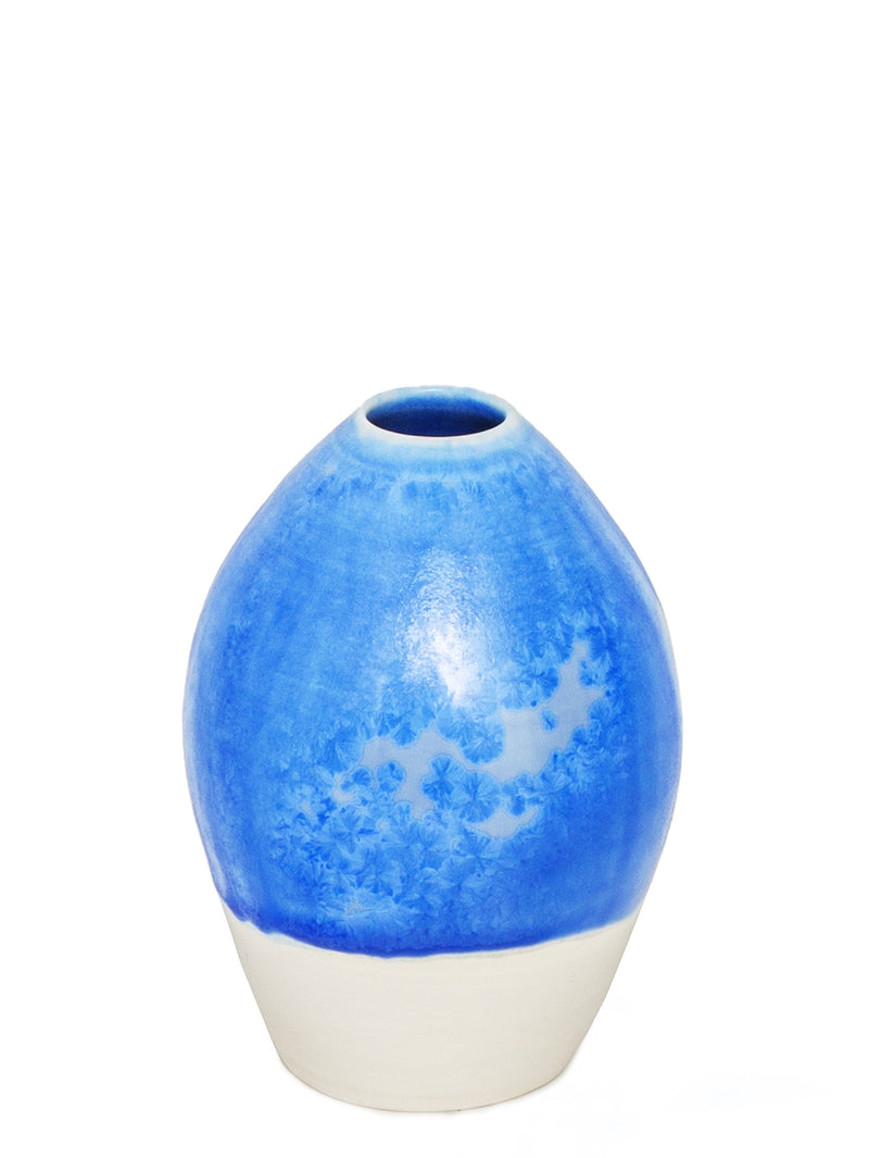Porcelain Vase Blue Sparkle