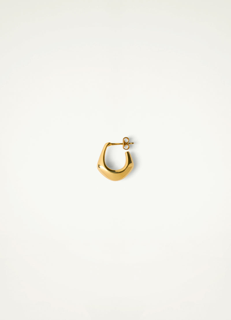 Curved Mini Drop Earrings Gold