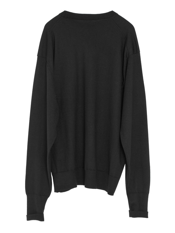 Cashmere High Gauge Crew Neck Sweater Black