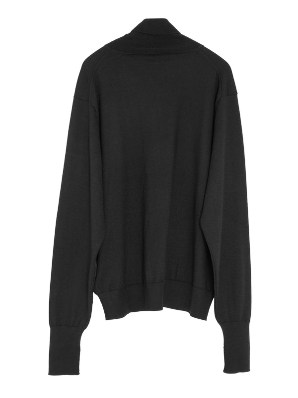 Cashmere High Gauge Turtleneck Sweater Black
