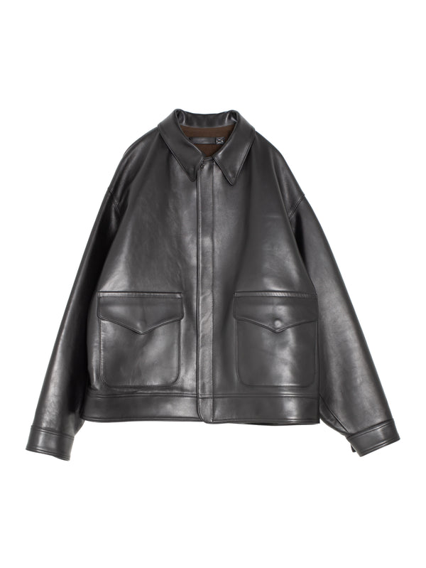Leather Type A-2 Flight Jacket Black