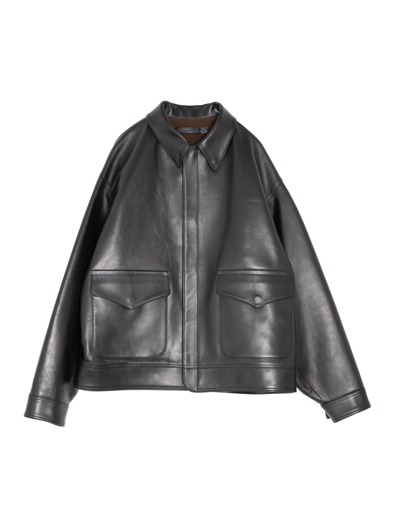 Leather Type A-2 Flight Jacket Black