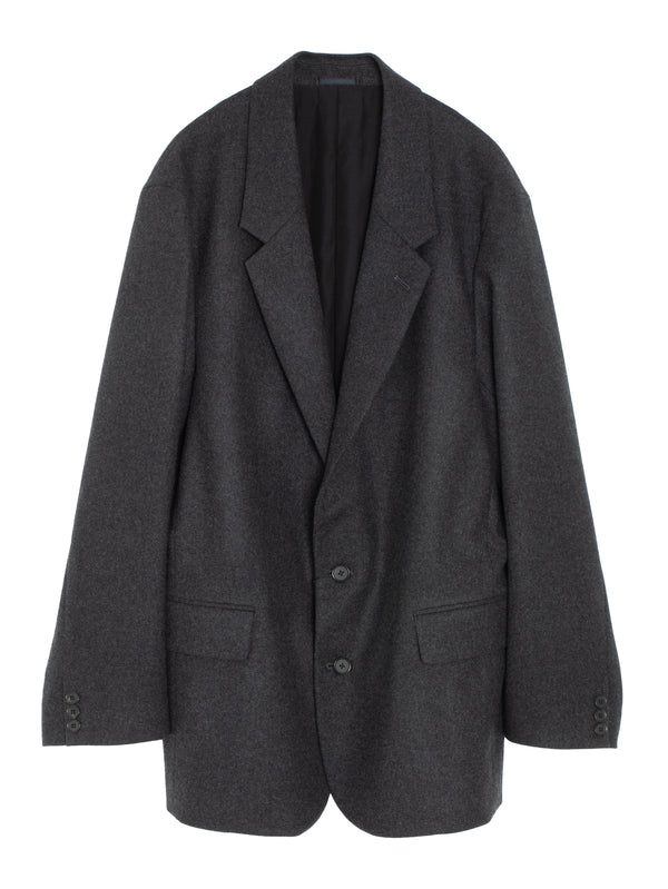 Wool Flannel Jacket Charcoal