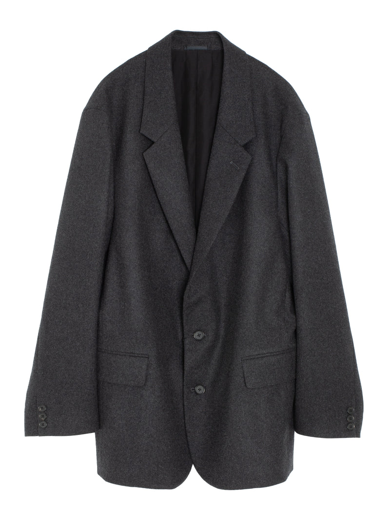 Wool Flannel Jacket Charcoal