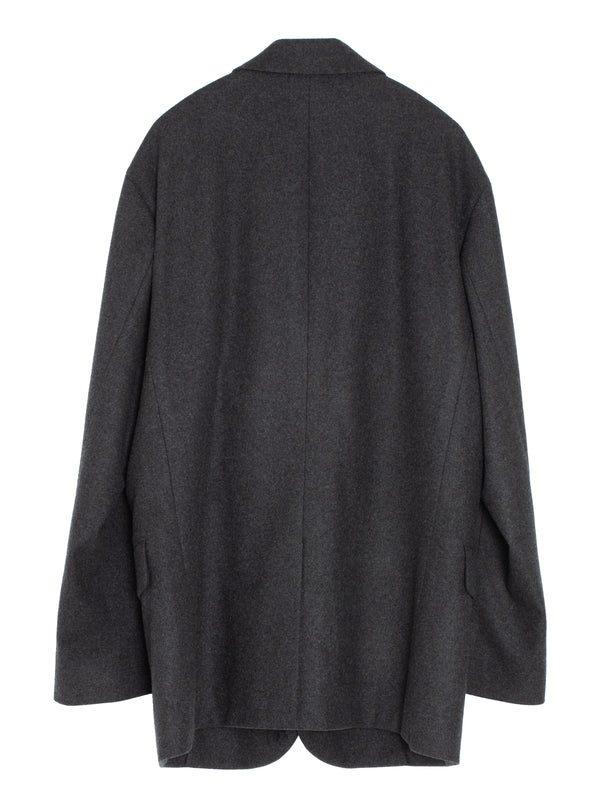 Wool Flannel Jacket Charcoal
