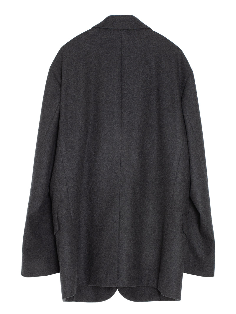 Wool Flannel Jacket Charcoal