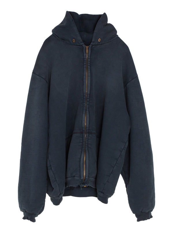 Vintage Zip Sweat Hoodie Navy