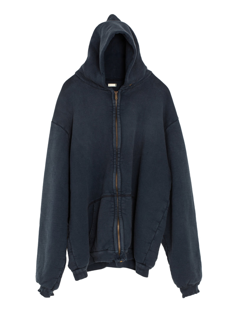Vintage Zip Sweat Hoodie Navy