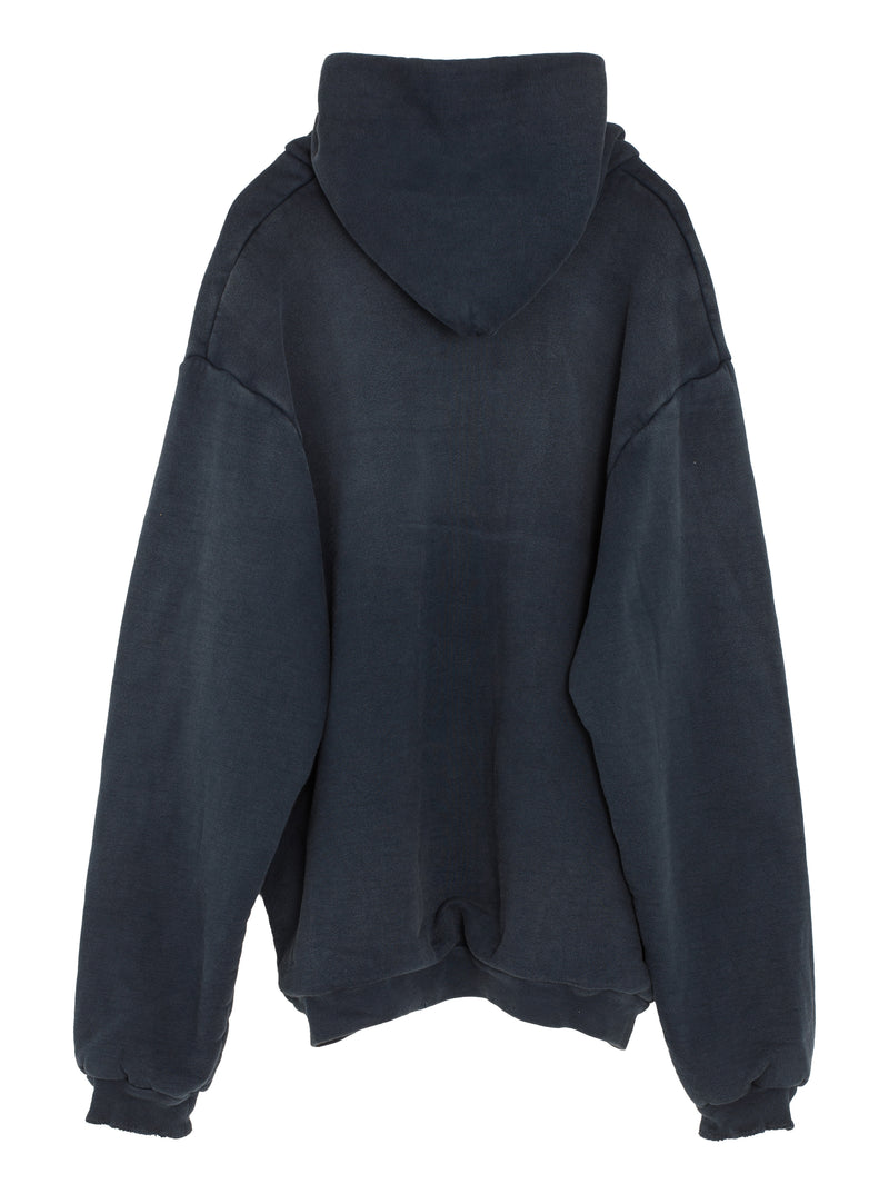 Vintage Zip Sweat Hoodie Navy