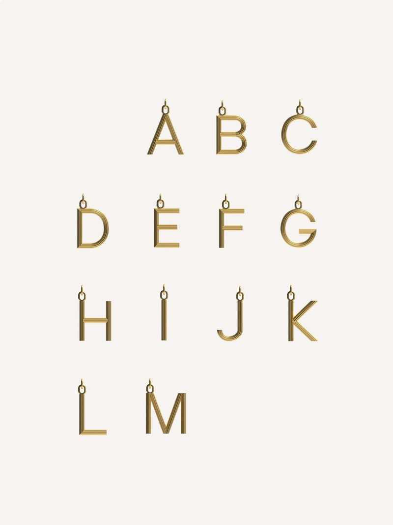 Large Alphabet M Necklace