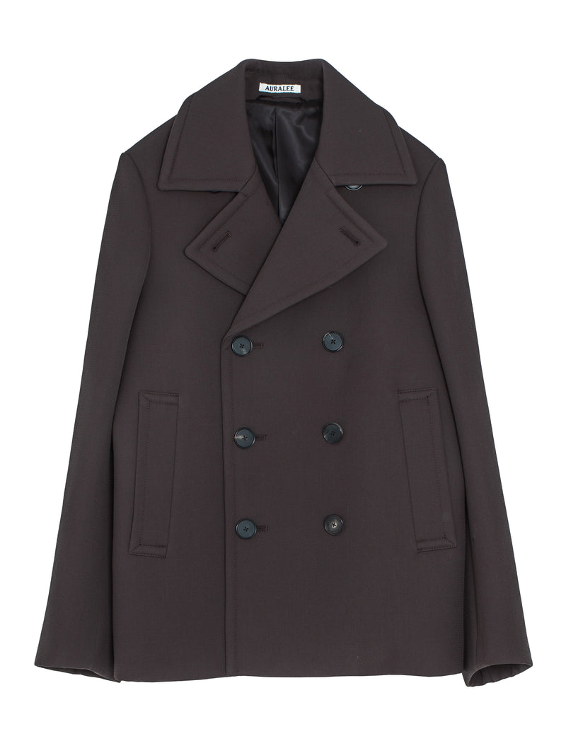 Women's Twisted Double Cloth Peacoat Dark Brown