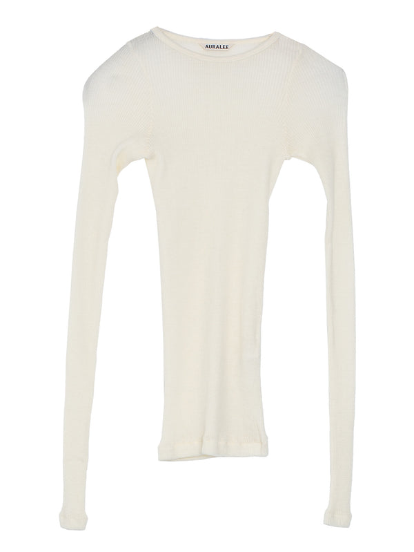 Women’s Wool Soft Rib Crew Neck Ivory