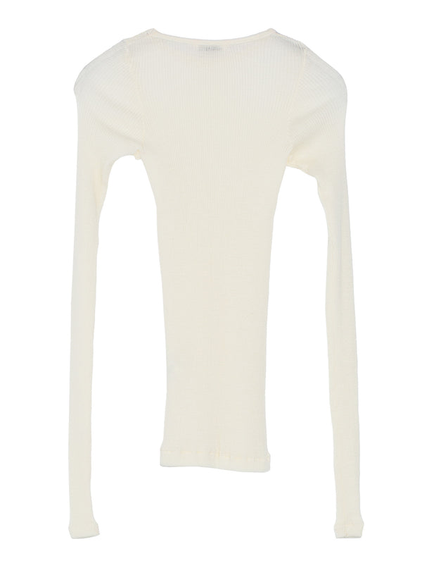 Women’s Wool Soft Rib Crew Neck Ivory