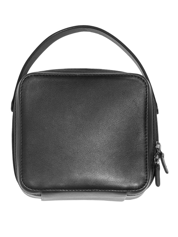 Women’s Leather Small Travel Case Black Made By Aeta