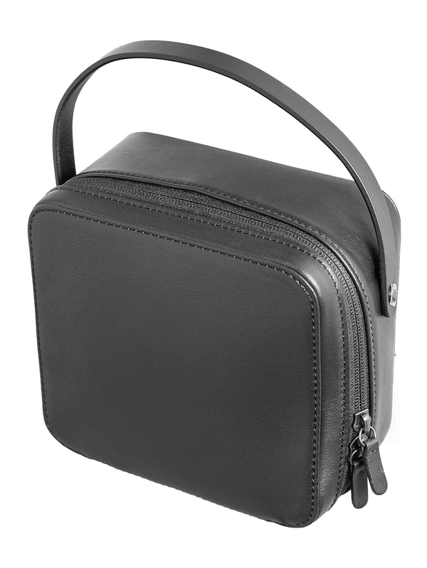 Women’s Leather Small Travel Case Black Made By Aeta