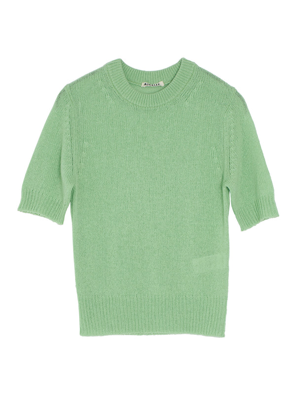 Women's Summer Cashmere Knit Tee Light Green