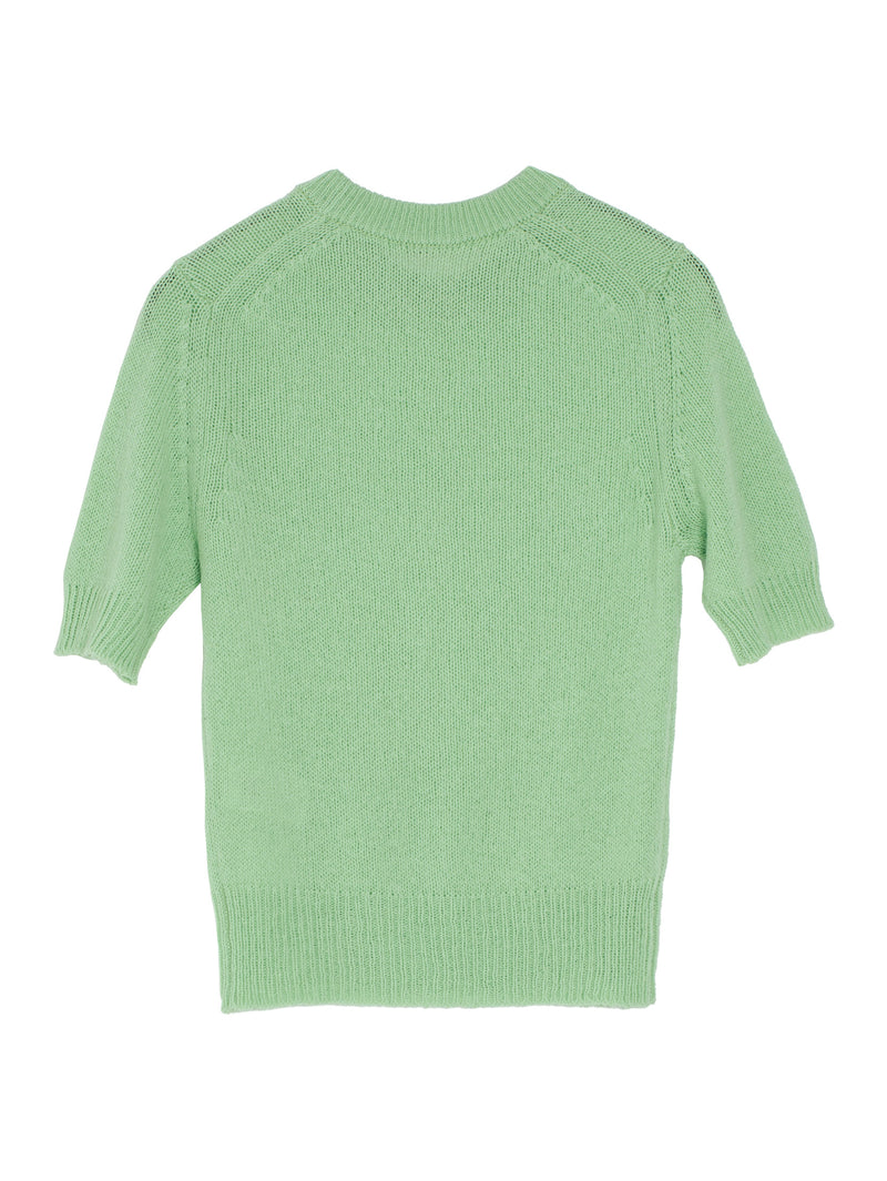 Women's Summer Cashmere Knit Tee Light Green