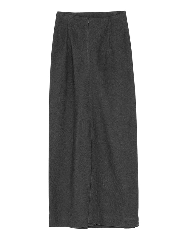 Women’s  Linen Silk Tweed Skirt Dark Navy