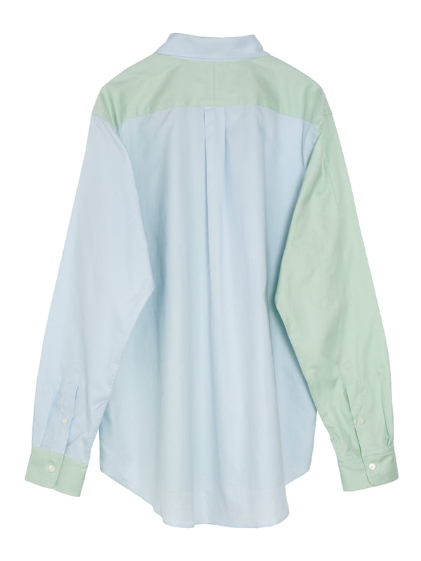 Men's Finx Ox Chambray Shirt Pale Green X Blue