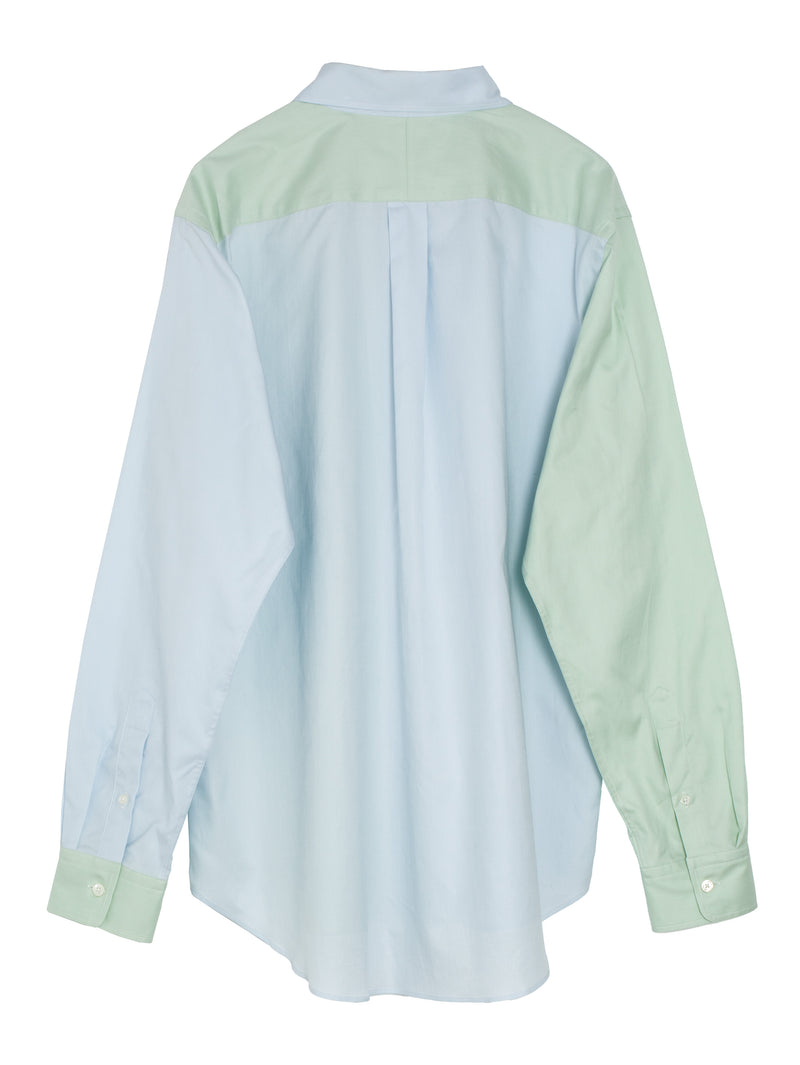 Men's Finx Ox Chambray Shirt Pale Green X Blue