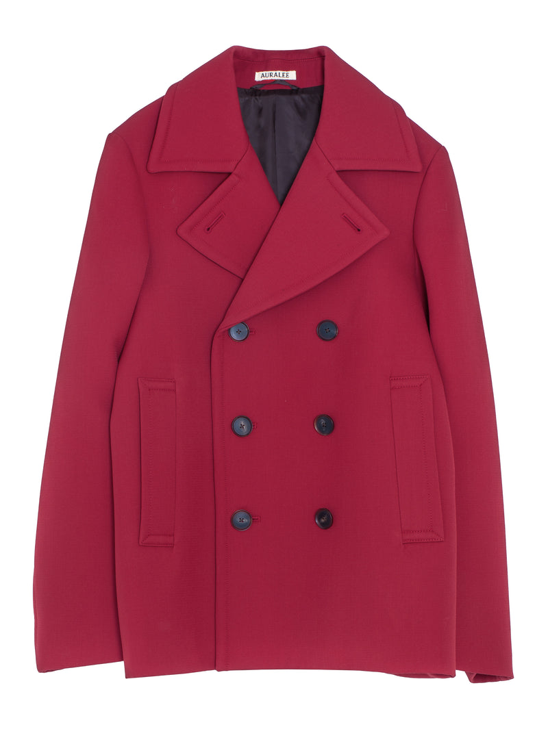 Women's Twisted Double Cloth Peacoat Dusty Red