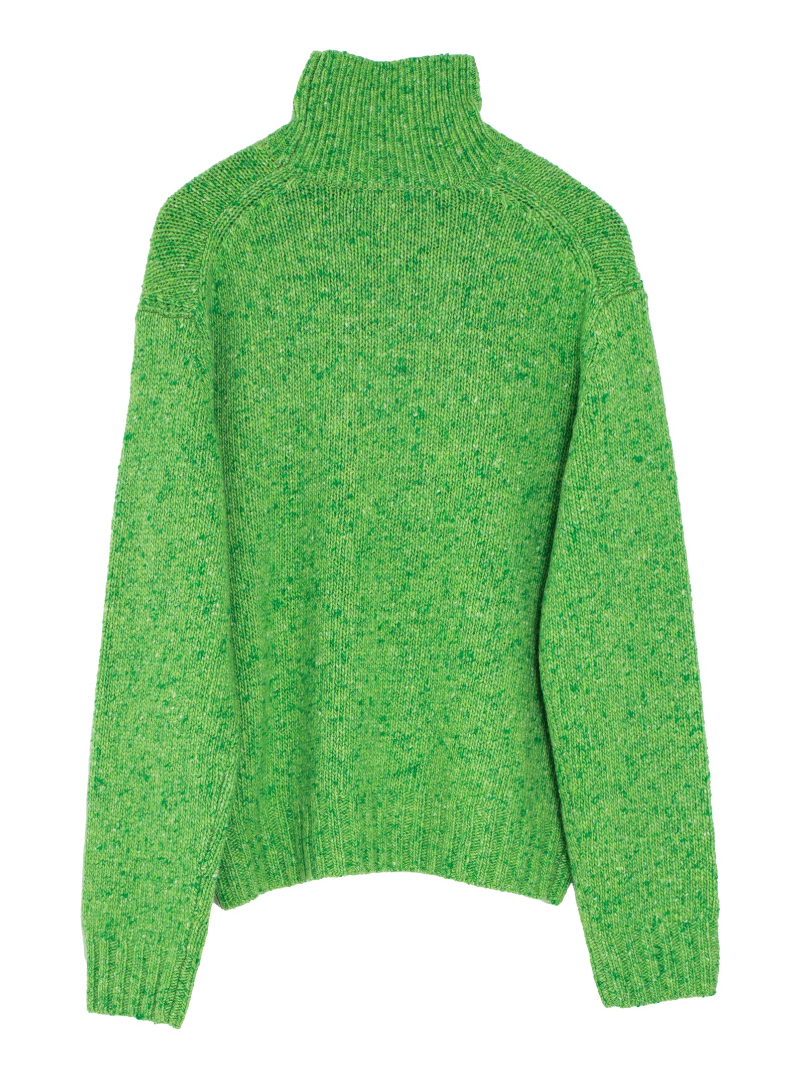 Auralee Women's Cashmere Melange Knit Turtle Top Green – Opia