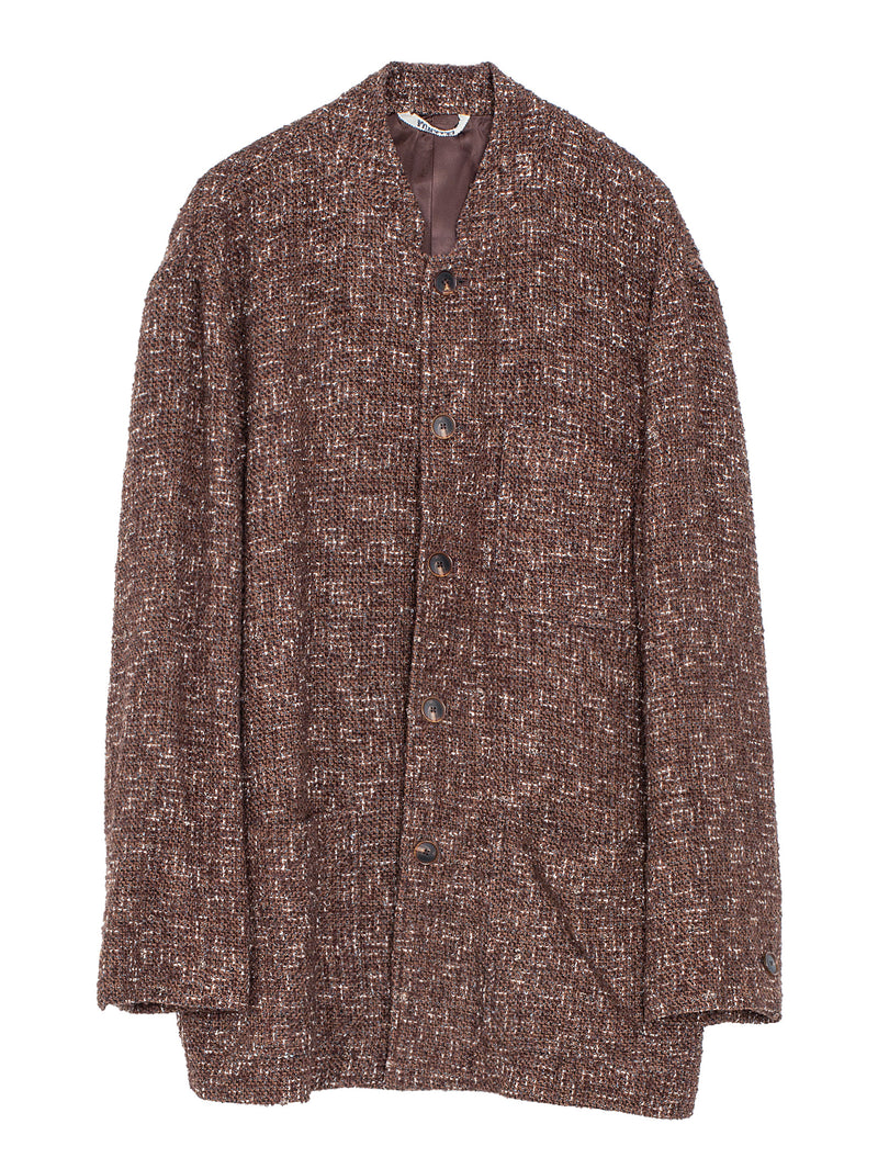 Men’s Homespun Tweed Jacket Dark Brown Tweed