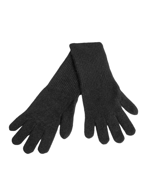 Women’s Baby Cashmere Knit long Gloves Top Black